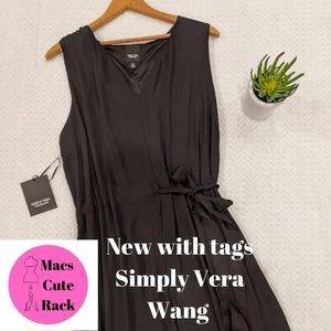 NWT Simply Vera Wang Black Bow Dress